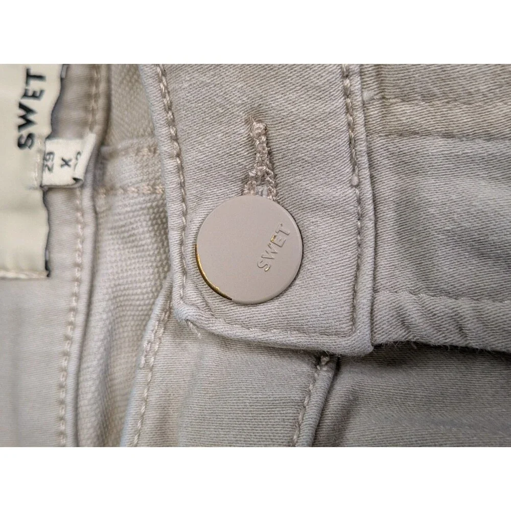 SWET Tailor‎ Men's Skinny Pants Light Beige 26x30 (Tag 29x32) Stretch Jean